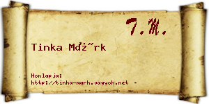 Tinka Márk névjegykártya